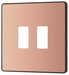 BG Evolve RPCDCP2B 2G Grid Front Plate - Polished Copper (Black) - westbasedirect.com