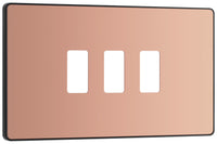 BG Evolve RPCDCP3B 3G Grid Front Plate - Polished Copper (Black)