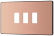 BG Evolve RPCDCP3B 3G Grid Front Plate - Polished Copper (Black) - westbasedirect.com