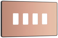 BG Evolve RPCDCP4B 4G Grid Front Plate - Polished Copper (Black)