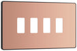 BG Evolve RPCDCP4B 4G Grid Front Plate - Polished Copper (Black) - westbasedirect.com