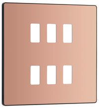 BG Evolve RPCDCP6B 6G Grid Front Plate - Polished Copper (Black)