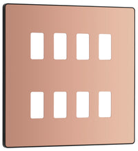 BG Evolve RPCDCP8B 8G Grid Front Plate - Polished Copper (Black)