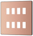 BG Evolve RPCDCP8B 8G Grid Front Plate - Polished Copper (Black) - westbasedirect.com