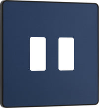 BG Evolve RPCDDB2B 2G Grid Front Plate - Matt Blue (Black)