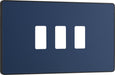 BG Evolve RPCDDB3B 3G Grid Front Plate - Matt Blue (Black) - westbasedirect.com
