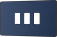 BG Evolve RPCDDB3B 3G Grid Front Plate - Matt Blue (Black) - westbasedirect.com