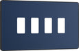 BG Evolve RPCDDB4B 4G Grid Front Plate - Matt Blue (Black) - westbasedirect.com