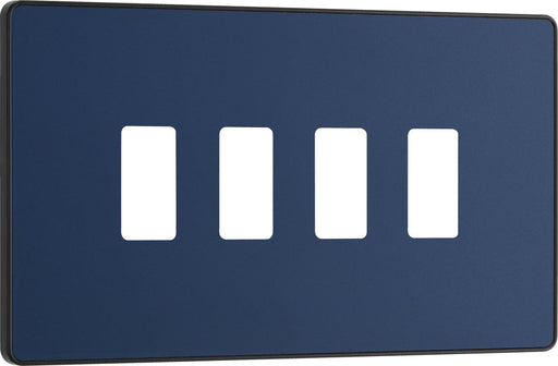 BG Evolve RPCDDB4B 4G Grid Front Plate - Matt Blue (Black) - westbasedirect.com