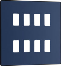 BG Evolve RPCDDB8B 8G Grid Front Plate - Matt Blue (Black)