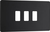 BG Evolve RPCDMB3B 3G Grid Front Plate - Matt Black (Black)