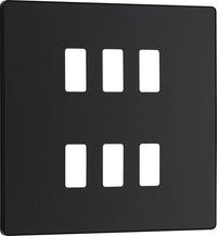 BG Evolve RPCDMB6B 6G Grid Front Plate - Matt Black (Black)