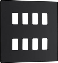 BG Evolve RPCDMB8B 8G Grid Front Plate - Matt Black (Black)