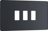BG Evolve RPCDMG3B 3G Grid Front Plate - Matt Grey (Black)