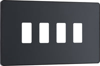 BG Evolve RPCDMG4B 4G Grid Front Plate - Matt Grey (Black)