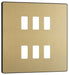 BG Evolve RPCDSB6B 6G Grid Front Plate - Satin Brass (Black) - westbasedirect.com