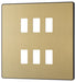 BG Evolve RPCDSB6B 6G Grid Front Plate - Satin Brass (Black) - westbasedirect.com