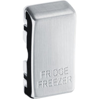 BG RRFFBS Nexus Grid Rocker Embossed (FRIDGE FREEZER) - Brushed Steel