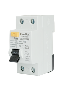 FuseBox RTB630302M 63A Double Pole 2 Module 30mA Type B RCD (36mm)