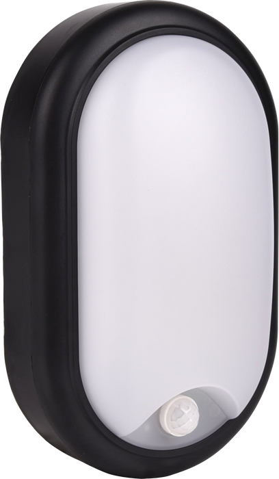 Energizer S12972 15W IP54 Polycarbonate Oval LED Bulkhead with PIR Sensor 4000K - westbasedirect.com