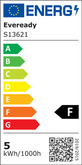 Eveready S13621 E27 ES GLS LED Bulb Opal 4.9W 470lm Daylight 6500K (5 Pack) - westbasedirect.com