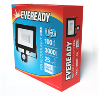 Eveready S13950 30W IP44 LED PIR Floodlight Cool White 4000K