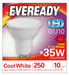 Eveready S14318 GU10 Spotlight LED Bulb Opal 3.1W 230lm Cool White 4000K (5 Pack) - westbasedirect.com