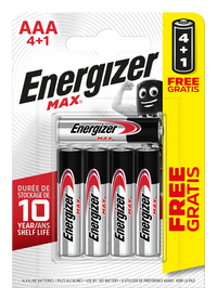 Energizer E301532300 Max AAA | 4+1 Pack