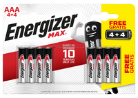 Energizer E301533900 Max AAA | 4+4 Pack