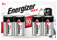 Energizer E301533500 Max D | 4 Pack