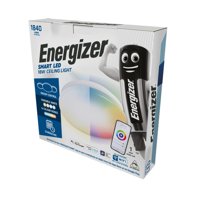 Energizer Smart S18476 18W RGBW & CCT Ceiling Light
