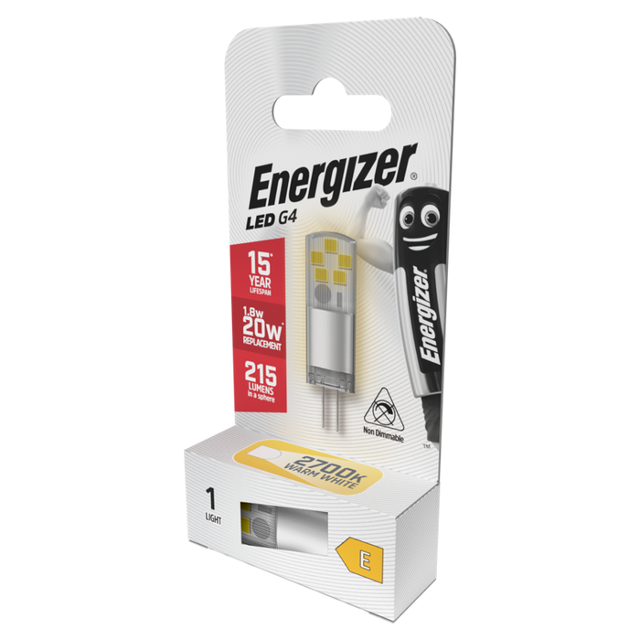 Energizer S18746 1.8W 215lm G4 LED Capsule Bulb Warm White 2700K - westbasedirect.com