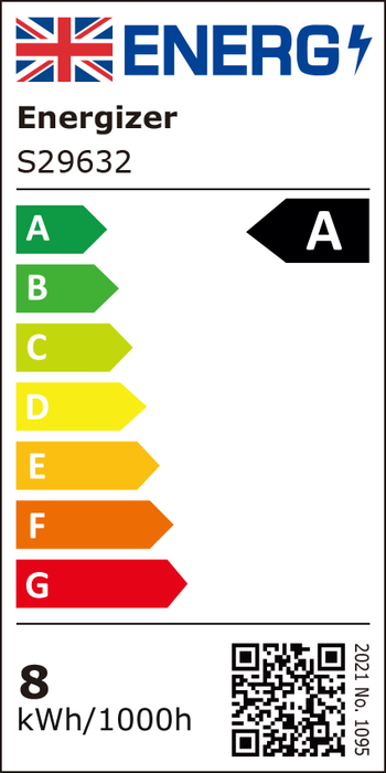 Energizer S29632 A Rated LED Elite GLS E27 Filament 1521lm 7.2W 2700K (Warm White)
