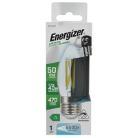 Energizer S29637 A Rated LED Elite Candle E27 Filament 470lm 2.2W 6500K (Daylight)