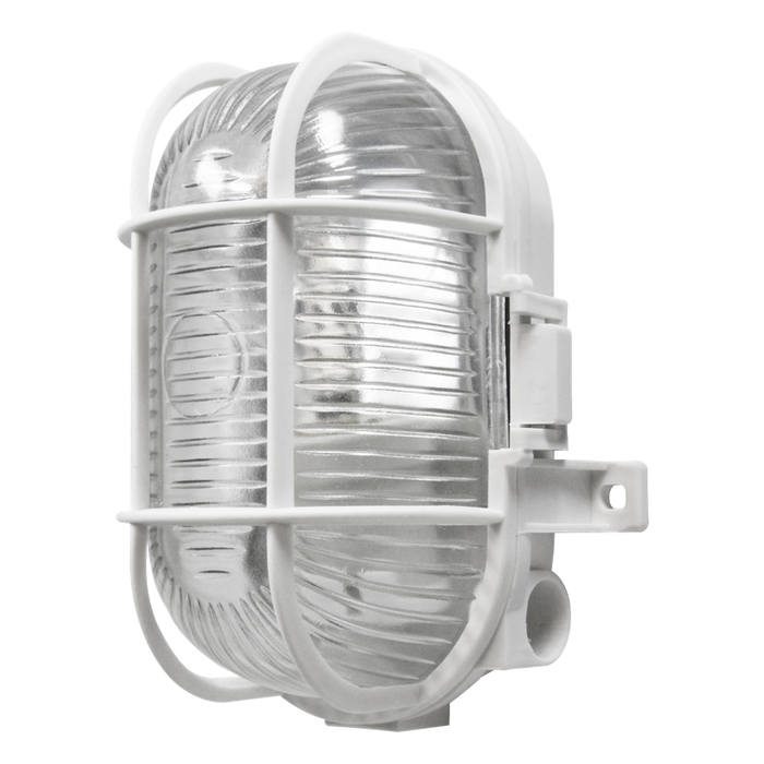 LumiLife S5880 60W IP44 Oval Bulkhead - White - westbasedirect.com