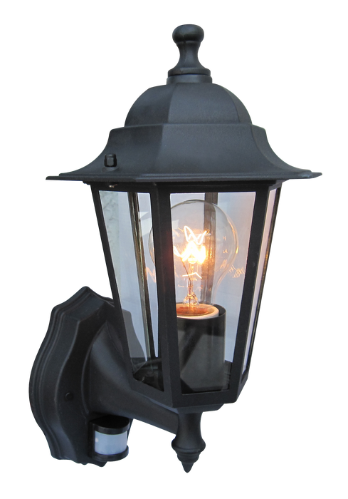 Powermaster S5902 IP43 6-Sided PIR Lantern - Black