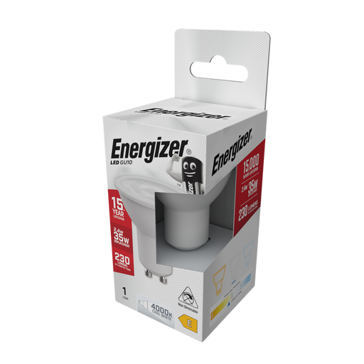 Energizer S8822 2.4W 230lm GU10 Spotlight LED Bulb Cool White 4000K - westbasedirect.com