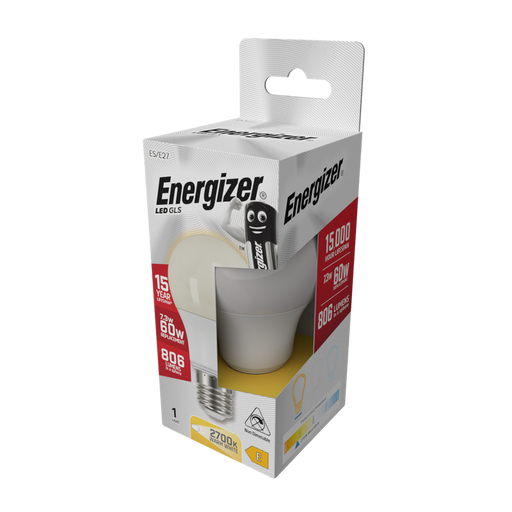 Energizer S8863 7.3W 806lm E27 ES GLS LED Bulb Warm White 2700K - westbasedirect.com