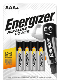 Energizer E300788700 Alkaline Power AAA | 4 Pack