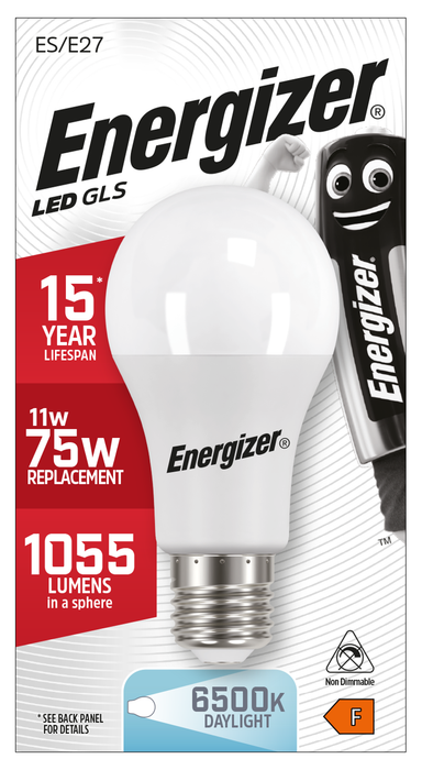 Energizer 10.5W 1060lm B22 BC GLS Opal LED Bulb Daylight 6500K - westbasedirect.com