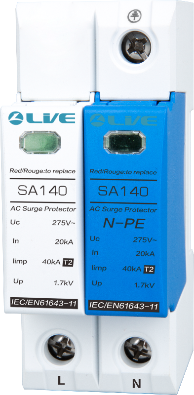 BUY LIVE Electrical SA140 1P+N | 2 Pole | 20kA/40kA | Type 2 Surge ...
