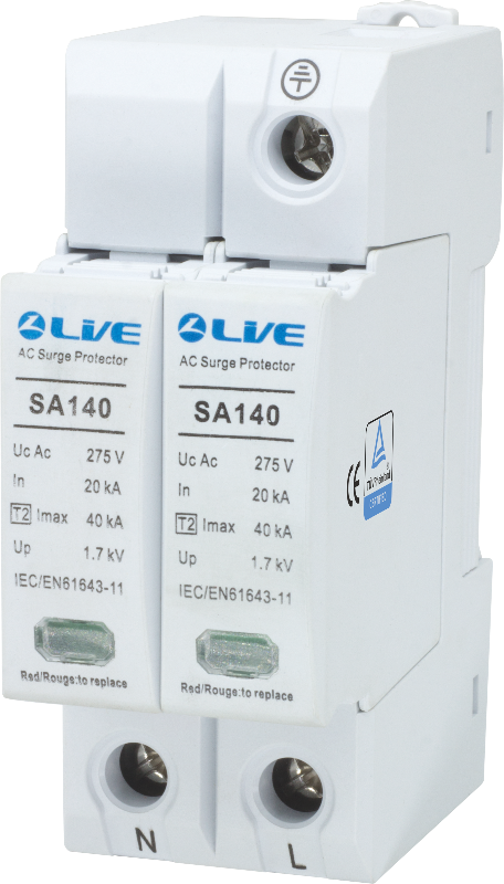 LIVE Electrical SA220 2 Pole 10kA/20kA Type 2 Surge Protective Device (SPD) - westbasedirect.com
