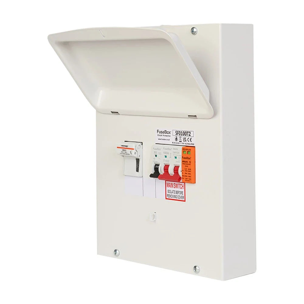 FuseBox SF0100T2 100A Fused Switch with T2 SPD — B2Belectrical.com