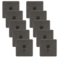 Knightsbridge SF2000SBx10 Screwless 10AX 1G 2-Way Switch - Smoked Bronze (10 Pack)