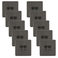 Knightsbridge SF3000SBx10 Screwless 10AX 2G 2-Way Switch - Smoked Bronze (10 Pack)