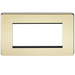 Knightsbridge SF4GPB Screwless 4G Modular Faceplate - Polished Brass - westbasedirect.com