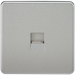 Knightsbridge SF7400BC Screwless Telephone Extension Socket - Brushed Chrome - westbasedirect.com