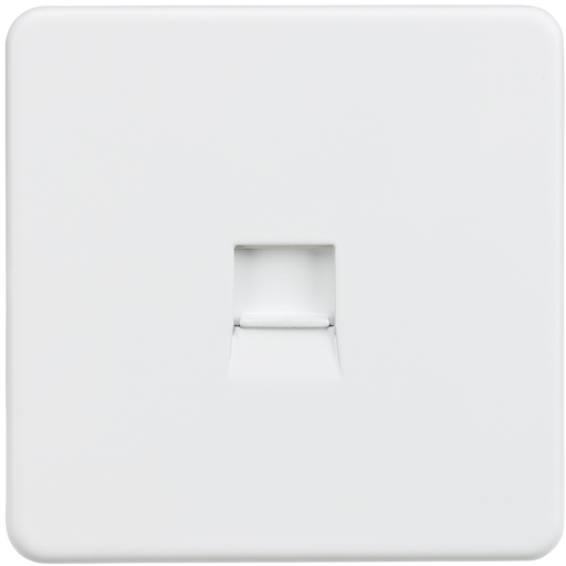 Knightsbridge SF7400MW Screwless Telephone Extension Socket - Matt White - westbasedirect.com