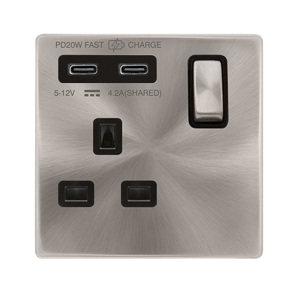 Buy Click Definity Complete SFBS595BK 'Ingot' 13A 1 Gang Switched ...