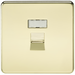 Knightsbridge SFRJ45PB Screwless RJ45 Network Outlet - Polished Brass - westbasedirect.com